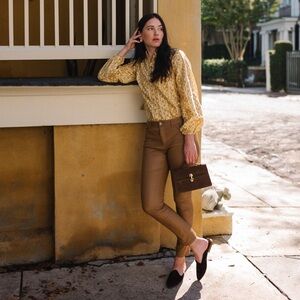 PARTERRE BRYCE TOP IN YELLOW MELOGRANO STRIPE Women's Size 1 or Small